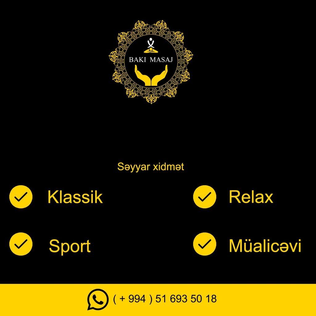 Bu xidmət müştərilərə səyyar masaj xidməti təklif edir. Klassik