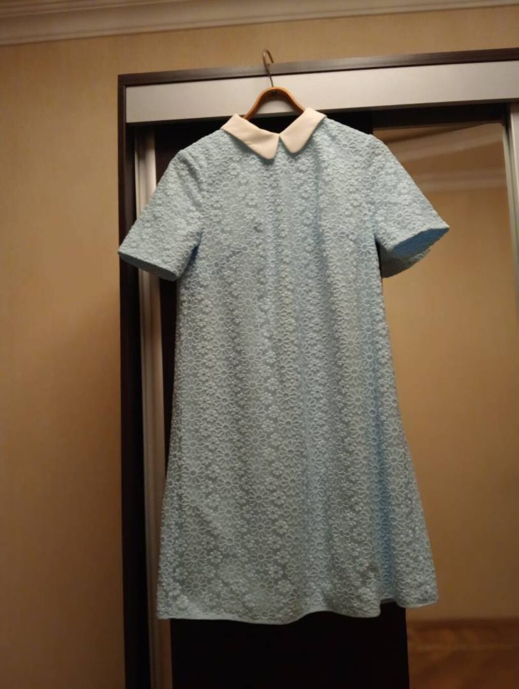 Midi elbise Mavi reng gundelik və ya kokteyl