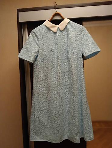 Midi elbise Mavi reng gundelik və ya kokteyl - şəkil 4