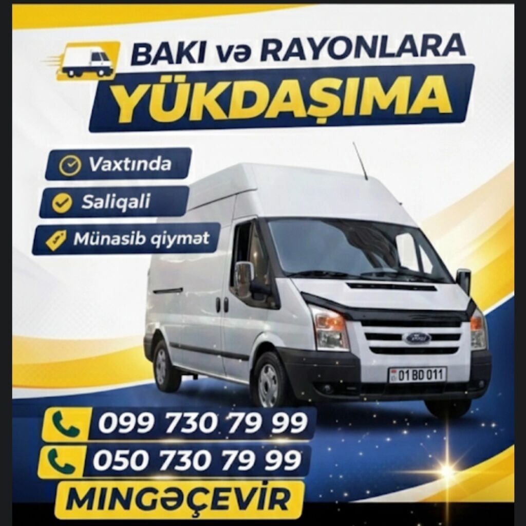 Mingəçevirdən Bakı və bütün rayonlara yük daşıma 7/24 Mingəçevir