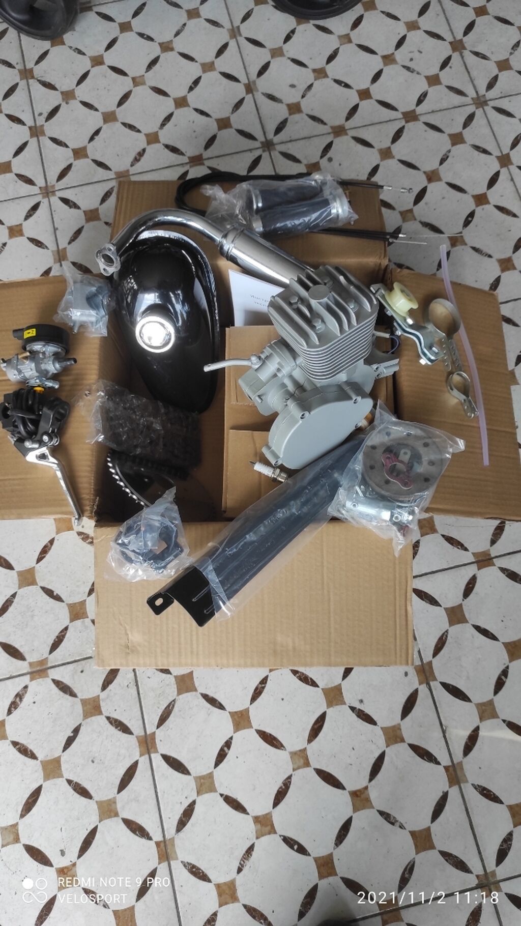 Velosiped matoru 80 cc tam orginal Velo mator 80 cc orginal versiya