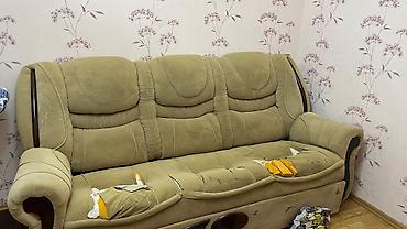 PULSUZ VERİLİR!! 2 Kreslo 1 divan Divanın üstündə biraz cırıq var - şəkil 4