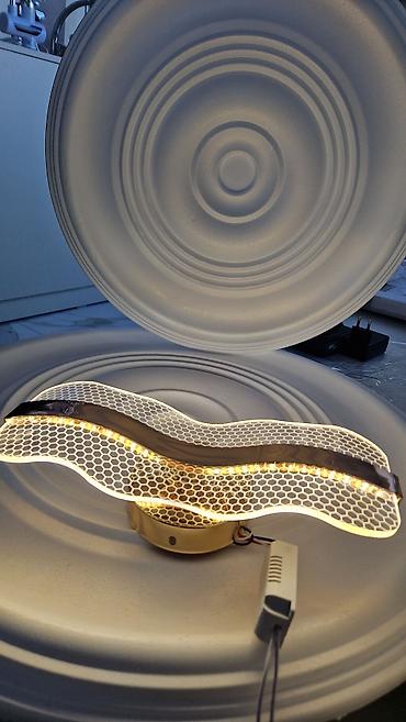 Müasir LED dekorativ bra-lar (divar lampaları) - Dizaynlar: dalğalı - şəkil 2