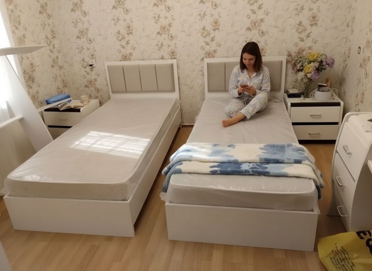 Yeni, Təknəfərlik çarpayı, Bazasız, Matras ilə