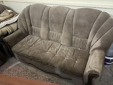 İşlənmiş, Klassik divan, 2 kreslo, Bazalı, Açılan - şəkil 3