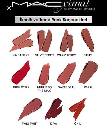 M·A·C Maximal Silky Matte Dodaq Pomadası – ruby woo rəngi dodaq boyası - şəkil 4