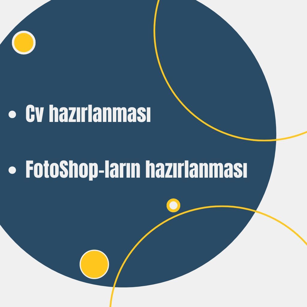 CV hazırlanması və foto redaktə - Fərdi CV-lərin hazırlanması