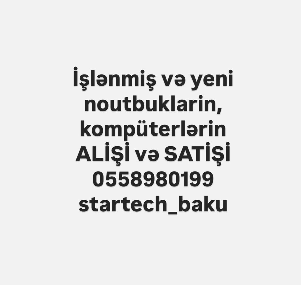 Noutbukların alışı