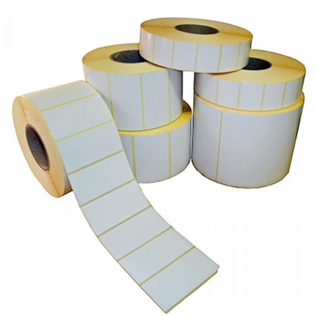 Termo etiket rulonları - Material: öz-özünə yapışan termo kağız - Çap