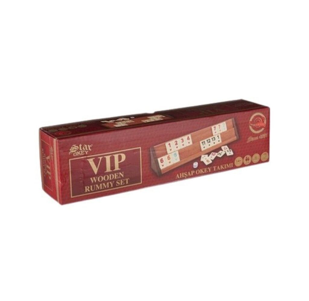 Star Okey VIP Wooden Rummy Set – ahşap okey dəsti Xüsusiyyətlər: -