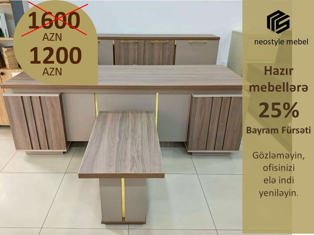 Hazır mebellərə -25% Bayram Fürsəti! – Gözləməyin, ofisinizi elə indi