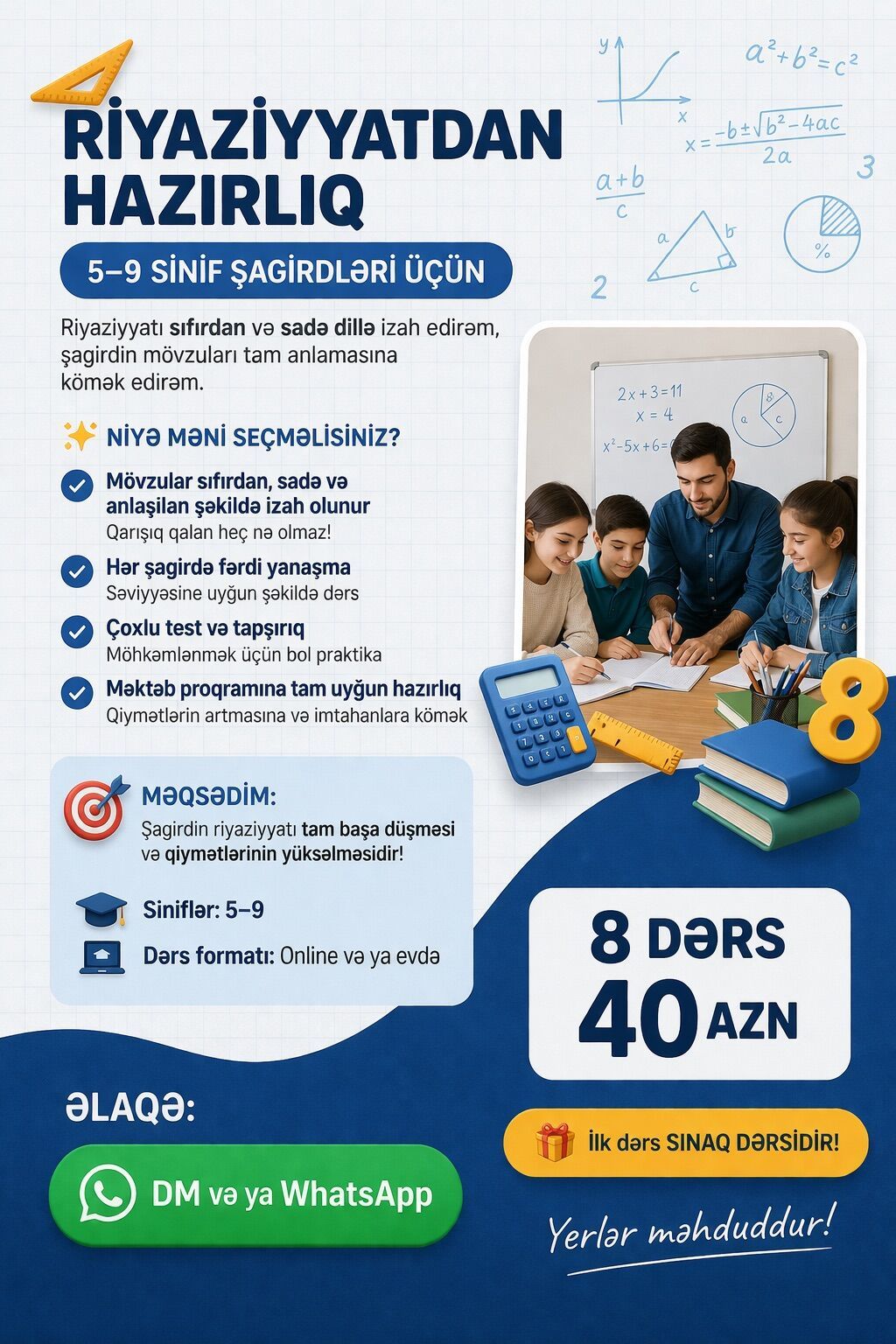 Repetitor, Riyaziyyat, Azərbaycan dili