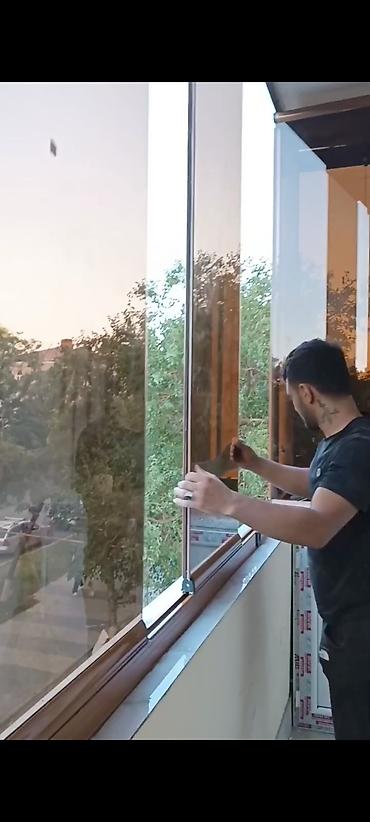 Cam balkon tam keramik Duş Kabin Sürgü Cebhe Pvc.sifarişleri qebul - şəkil 2
