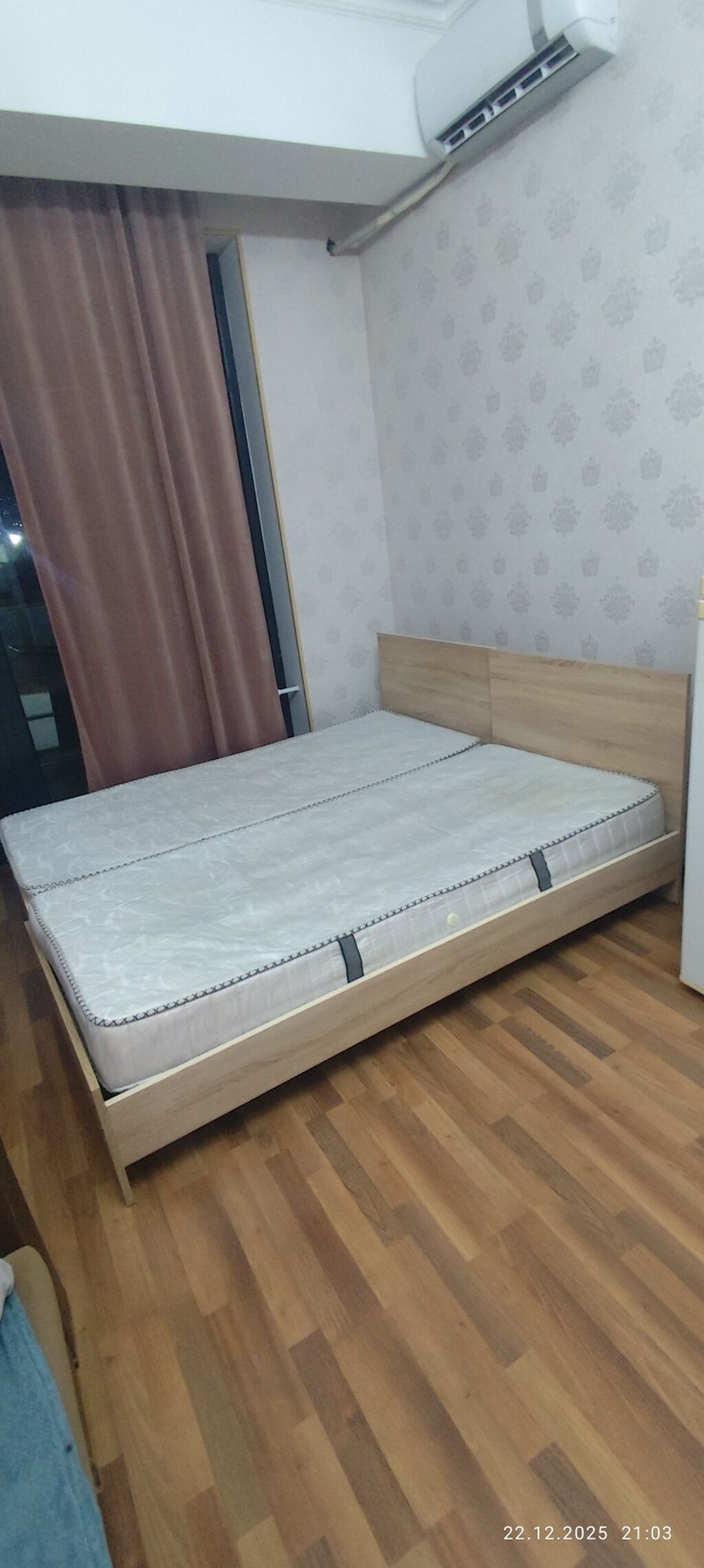 İkinəfərlik çarpayı, Bazasız, Matras ilə, Siyirməsiz