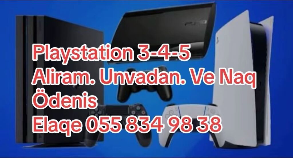 🎮 PlayStation alıram! ✅ PlayStation 3 / 4 / 5 modelləri ✅ Ünvandan