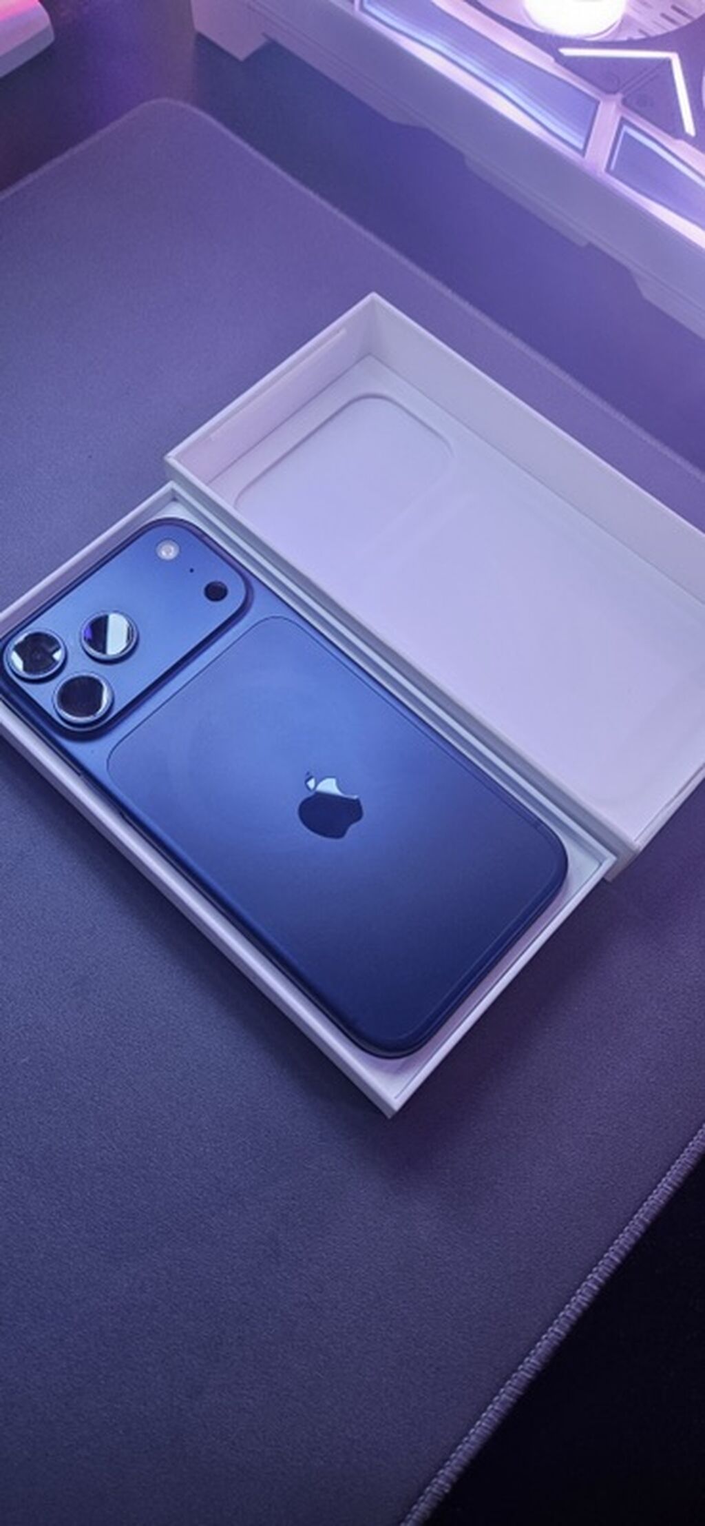 IPhone 17 Pro Max, 256 GB, Mavi, Barmaq izi, Simsiz şarj, Face ID