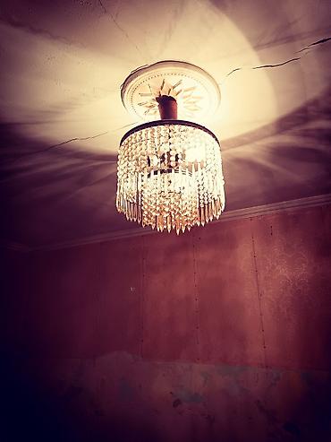 QƏDİMİ Əntiq Sovetdən Qalma ÇEXSLOVAKİYANIN təmiz Xrustal 4 lampali - şəkil 2