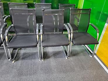 Ofis qonaq/konfrans stulları – mesh arxa hissə və yumşaq oturacaq - - şəkil 2