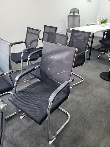 Ofis qonaq/konfrans stulları – mesh arxa hissə və yumşaq oturacaq - - şəkil 5