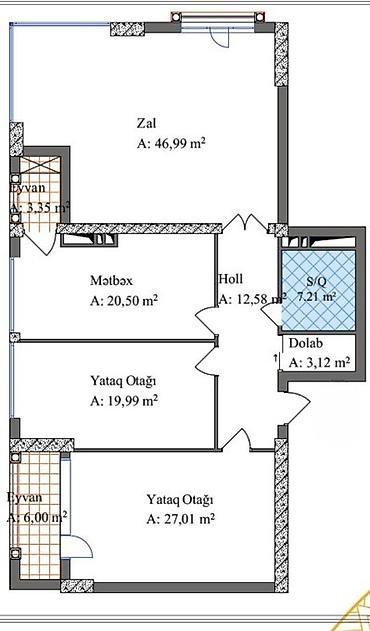 3 otaqlı, Yeni tikili, m. 28 may, 147 kv. m - şəkil 3