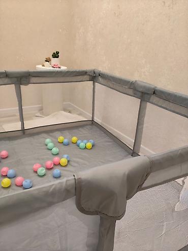 Uşaq oyun maneji ✓ Rəng: boz, qızılı, krem, göy, qırmızı ✓ 3 ölçüsü - şəkil 3