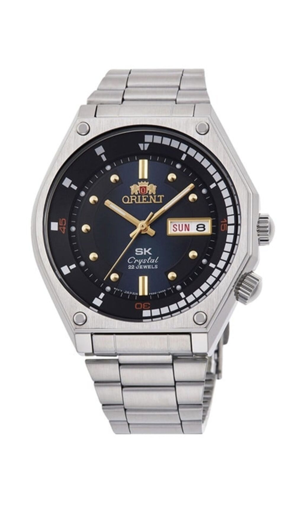 İşlənmiş, Qol saatı, Orient, rəng - Gümüşü