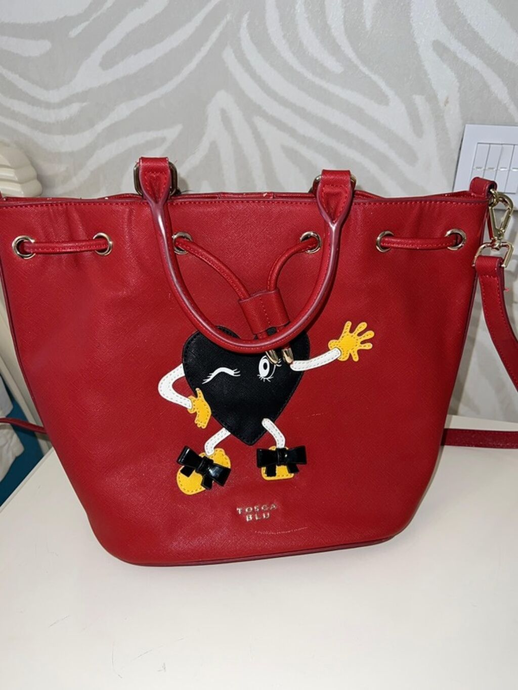 Tosca Blu qadın çantası - Rəng: parlaq qırmızı - Material: saffiano