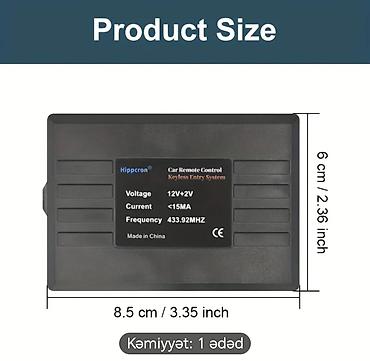 Maşın üçün Keyless Entry (açar-sız daxilolma) komplekti - şəkil 4
