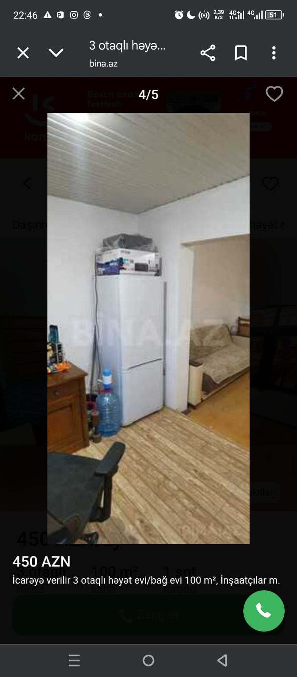 Yasamal, 100 kv. m, 3 otaqlı, Hovuzsuz