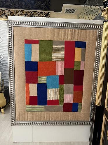 Abstrakt dekorativ divar paneli – patchwork tərzində kompozisiya - - şəkil 3