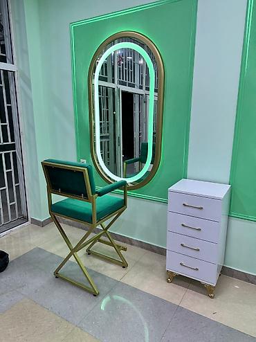 Mekap kreslomuz demirdendi kefiyetlidi reng secimi var guzgu ile bir - şəkil 4