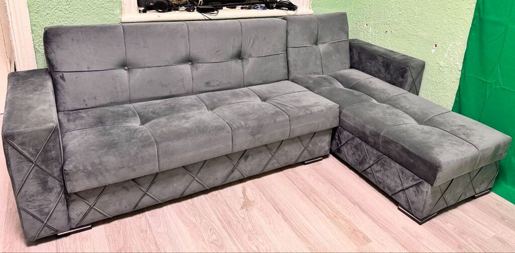 Divan, İşlənmiş, Açılan, Bazalı, Vеlur parça