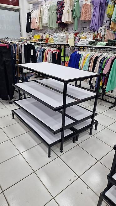 Mağaza vitrin rəfi – 4 mərtəbəli orta ada tipli stend, hərəkətli - şəkil 4