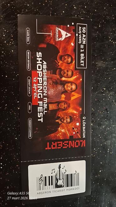 Məhsul: Abşeron Mall Shopping Fest – Konsert bileti Təsvir: - Tədbir - şəkil 2