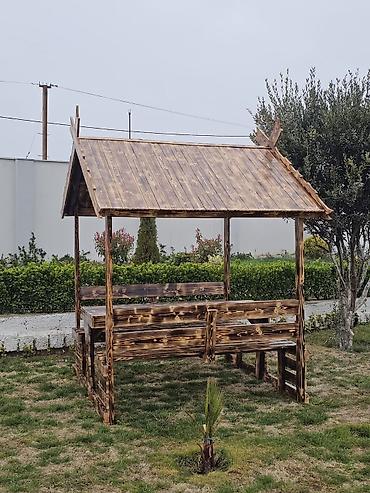 Taxta besedka. Besetka taxtadan sifarişlə hazırlayırıq. Söhbətgah - şəkil 3