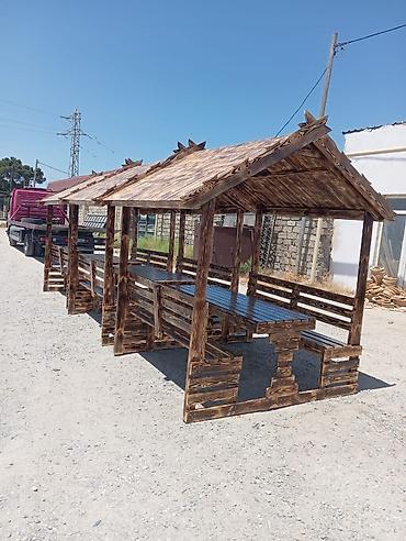 Taxta besedka. Besetka taxtadan sifarişlə hazırlayırıq. Söhbətgah - şəkil 4