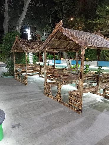 Taxta besedka. Besetka taxtadan sifarişlə hazırlayırıq. Söhbətgah - şəkil 5