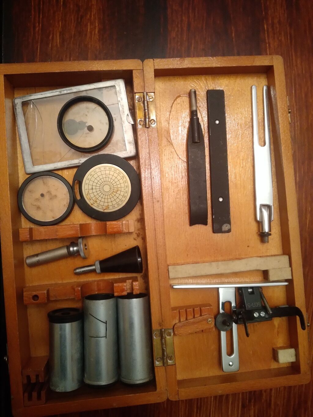 Медицинский винтажный набор офтальмолога