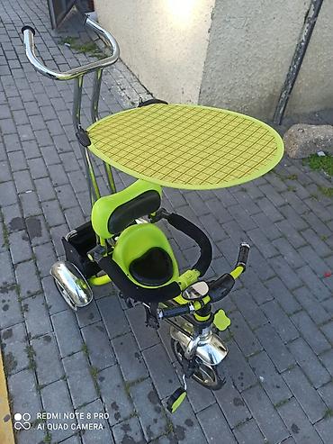 Uşaq üçtəkərli velosipedi – yaşıl/qara rəngdə, valideyn idarəetmə - şəkil 2