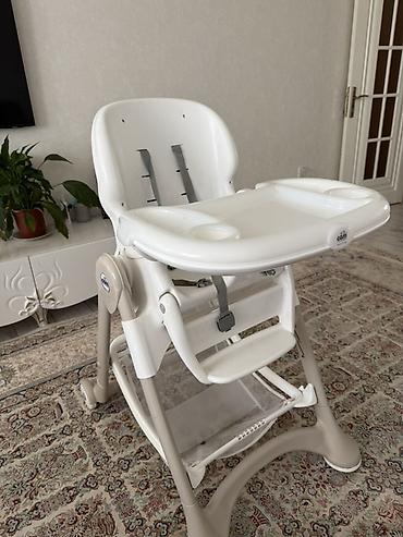 Uşaq yemək stulu – çoxfunksiyalı, tənzimlənən model - Rəng: ağ/bej - - şəkil 3