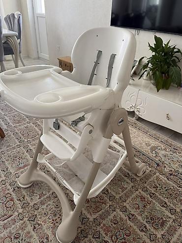 Uşaq yemək stulu – çoxfunksiyalı, tənzimlənən model - Rəng: ağ/bej - - şəkil 2