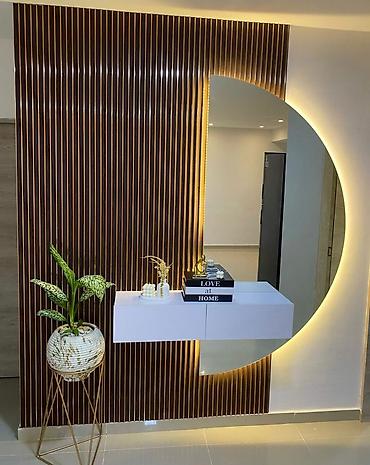 LED işıqlı dekorativ lamel-divar və güzgü kompozisiyaları - Interyer - şəkil 5