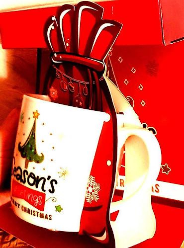 Продается оригинальная, новогодняя кружка "Merry Christmas". Большая - şəkil 3