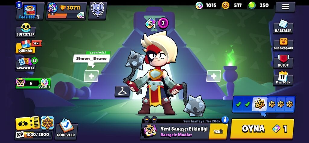 Brawl Stars hesabı - Kupa sayı: 30 711 - Prestij səviyyəsi: 9 -