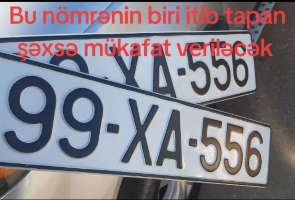 Axtarış elanıdır: 99-XA-556 dövlət nömrə nişanı - Nömrə: 99-XA-556 -
