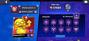 Brawl Stars hesabı – yüksək səviyyəli profil - Kupa yolu: 37.484 - - şəkil 3
