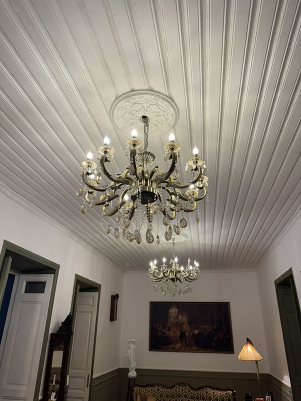 Çılçıraq, 10 və daha çox lampa, Metal