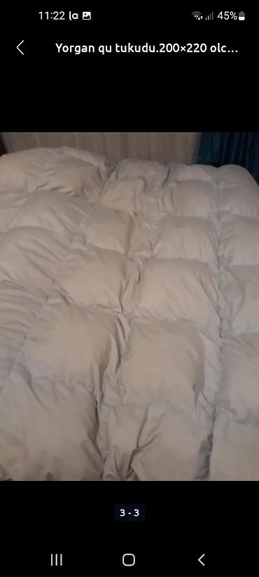 Yorgan qu tukudu.hazir yorgandi. 2 neferlik yataq ucundu - şəkil 4