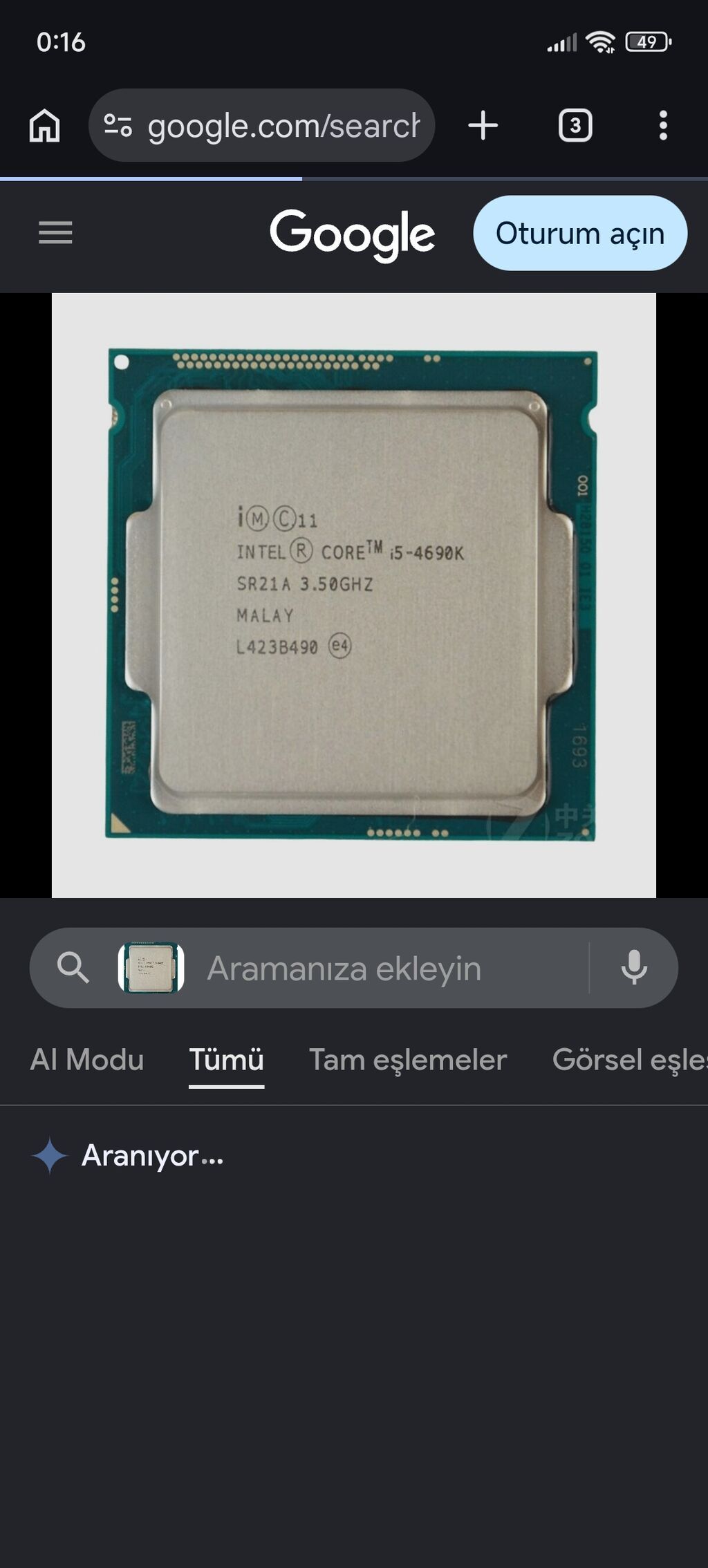 Prosessor Intel Core i5 INTEL 3-4 GHz, 4 nüvə, İşlənmiş