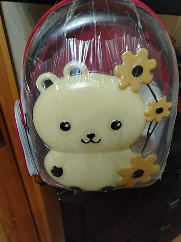 Pişik Ücun çanta - Dizayn: Şəffaf ön panel və sevimli ayıcık fiquru - şəkil 2